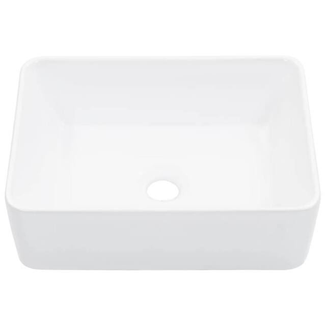 Berkfield Home Wash Basin 40x30x13 cm Ceramic White - Size: 40 x 30 x 13 cm - image 1