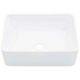Berkfield Home Wash Basin 40x30x13 cm Ceramic White - Size: 40 x 30 x 13 cm - thumbnail 1