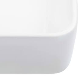 Berkfield Home Wash Basin 40x30x13 cm Ceramic White - Size: 40 x 30 x 13 cm - thumbnail 5