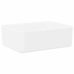 Berkfield Home Wash Basin 40x30x13 cm Ceramic White - Size: 40 x 30 x 13 cm - thumbnail 2