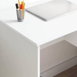 Berkfield Home White Desk with Storage White 90x49.5x75 cm Engineered wood - thumbnail 4