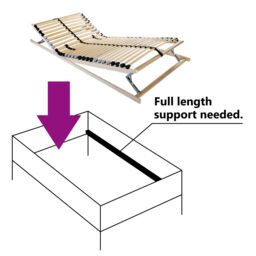 Berkfield Home Slatted Bed Base Black & Grey 90 x 190 cm Wood & Metal in Brown - thumbnail 5