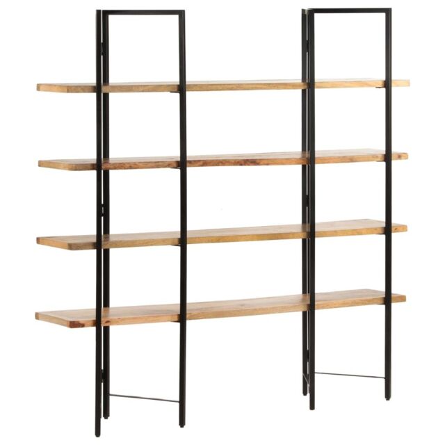 Berkfield Home 4-Tier Bookcase 160x35x160 cm Solid Mango Wood in Brown - Size: 160 x 35 x 160 cm - image 1