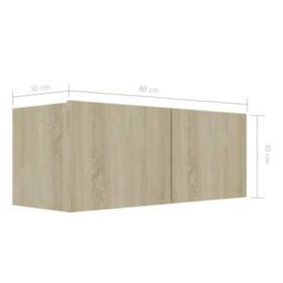 Berkfield Home Practical 8 Piece TV Cabinet Set Sonoma Oak Engineered Wood in Light Tan - thumbnail 9