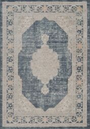 Desire Rugs Maia Washable Orchid Floral Traditional Area Rug Non-Slip -Living Room in Navy - Size: 120 cm x 180 cm - thumbnail 2