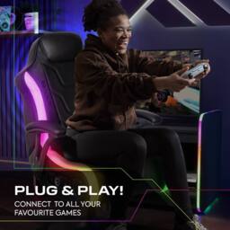 X Rocker Monsoon 4.1 Audio Console LED Gaming Chair with App-Controlled RGB in Black - thumbnail 6