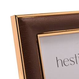 Hestia Gold Coloured Photo Frame in Brown - thumbnail 3