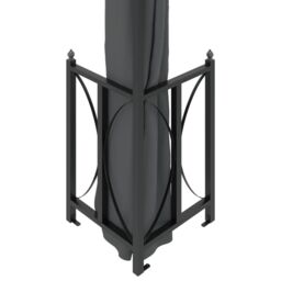Berkfield Home Gazebo with Sidewalls&Double Roofs 3x3 m Anthracite in Black - thumbnail 5
