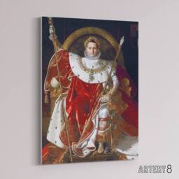 "Artery8 J A D Ingres Napoleon I on His Imperial Throne Canvas Wall Art Print in Red - Size: W12"" x H16""" - thumbnail 2
