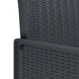 Berkfield Home 7 Piece Garden Dining Set Anthracite Poly Rattan in Charcoal - thumbnail 8