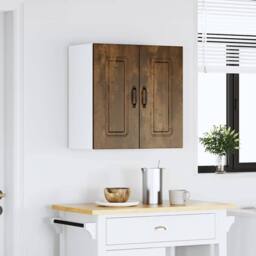 Berkfield Home Kitchen Wall Cabinet Kalmar Smoked Oak Engineered Wood in Brown - thumbnail 2
