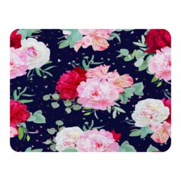 Benjamin Tate Design Roses On Navy Blanket in Natural - Size: 120 cm x 150 cm - thumbnail 1