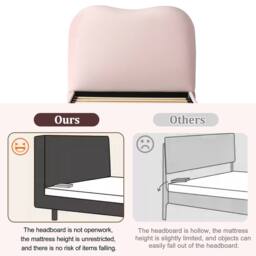 Matteo Pink Velvet Children's Single Bed with Hydraulic Storage - thumbnail 6