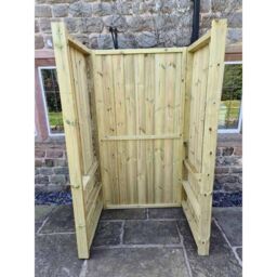 Churnet Valley Garden Furniture Ltd Small Poly Smoking Shelter - Timber - Minimal Assembly Required in Brown - thumbnail 4