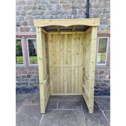Churnet Valley Garden Furniture Ltd Small Poly Smoking Shelter - Timber - Minimal Assembly Required in Brown - thumbnail 1