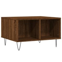 Berkfield Home Coffee Table Brown Oak 60x50x36.5 cm Engineered Wood - thumbnail 6