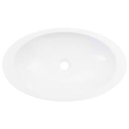 Berkfield Home Wash Basin 59.3x35.1x10.7 cm Mineral Cast/Marble Cast White - thumbnail 5