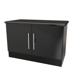 Ready Assembled 2 U Harrow Compact 2 Door TV & Media Unit (Ready Assembled) in Black - thumbnail 3