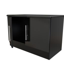 Ready Assembled 2 U Harrow Compact 2 Door TV & Media Unit (Ready Assembled) in Black - thumbnail 5