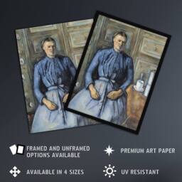 "Artery8 Woman with a Coffeepot Portrait Paul Cezanne Wall Art Poster Print - Size: W12"" x H16""" - thumbnail 2