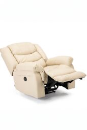 More4Homes Seattle Electric Automatic Recliner Home Lounge Bonded Leather Chair in Cream - thumbnail 4
