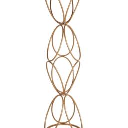 Wyld and Coco Gold Metal Coat Stand 160cm - Freestanding Industrial Jacket Rack - thumbnail 2