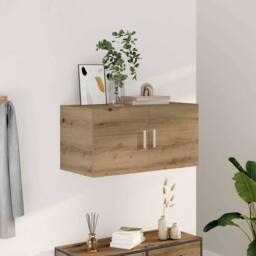 Berkfield Home Wall Cabinet Artisan Oak 80x39x40 cm Engineered Wood in Brown - Size: 80 x 39 x 40 cm - thumbnail 3
