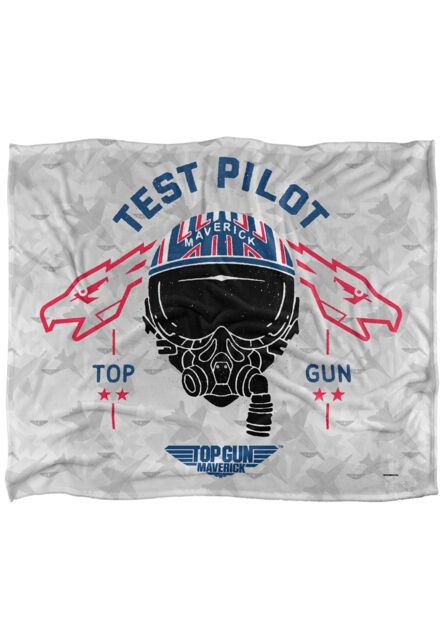Top Gun: Maverick Test Pilot Silky Touch Super Soft Throw Blanket 152 X 127 cm in White - image 1