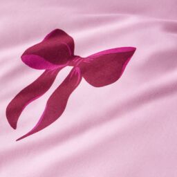 OHS Bows Microfibre Reversible Bedding Set Duvet Cover with Pillowcase in Burgundy - Size: Single - thumbnail 7