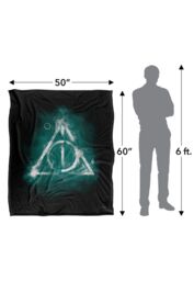 Warner Brothers Harry Potter Geometric Deathly Hallows Blanket 152 x 127 cm in White - thumbnail 5