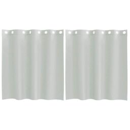 Berkfield Home Voile Curtains with Grommets 2 pcs Light Grey 140x140 cm - thumbnail 2