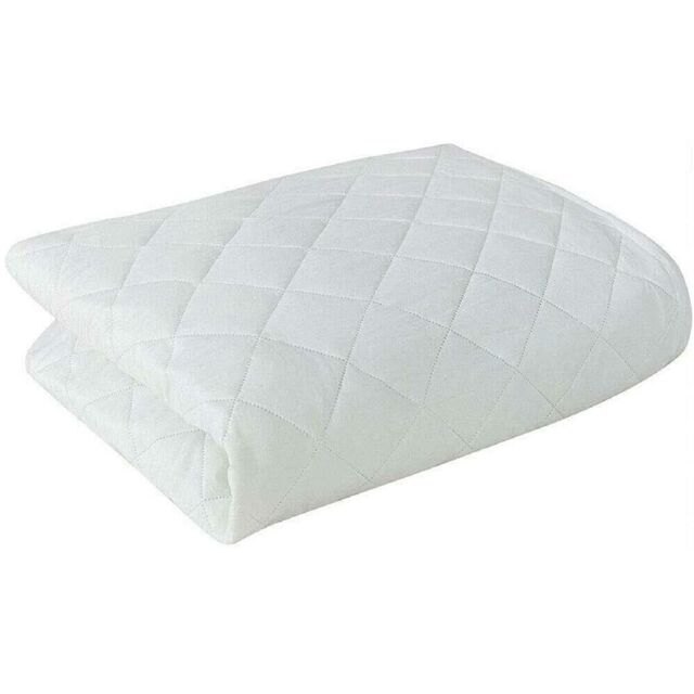 Gr8 Home Anti Allergy Quilted Mattress Protector Bed Sheet Cover Topper in White - Size: Double - image 1