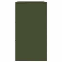 Berkfield Home Sideboard Olive Green 99x39x73 cm Steel - Size: 99 x 39 x 73 cm - thumbnail 8