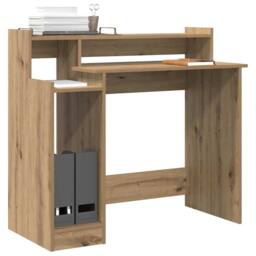 Berkfield Home Desk with Desk Lamps with Shelf with Storage Artisan oak Engineer… in Brown - thumbnail 3