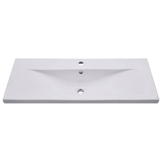 Berkfield Home Elegant Built-in Basin 101x39.5x18.5 cm Ceramic White - image 1