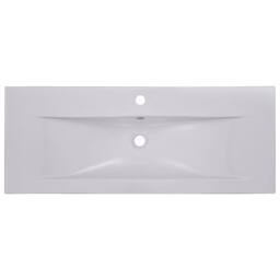 Berkfield Home Elegant Built-in Basin 101x39.5x18.5 cm Ceramic White - thumbnail 4