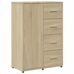Berkfield Home Sideboards 2 pcs Sonoma Oak 60x31x84 cm Engineered Wood in Brown - Size: 60 x 31 x 84 cm - thumbnail 6