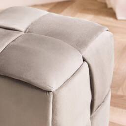 OHS Ottoman Foot Stool Square Footrest Chair Side Sofa Seat in Natural - thumbnail 2