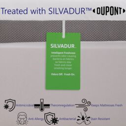 Glamhaus Gel Memory Foam Mattress Topper - Oeko Tex 100 & Silvadur - Double in White - thumbnail 3