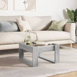 Berkfield Home Decorative Coffee Table with Infinity LED Grey Sonoma 50x53x30 cm - Size: 50 x 53 x 30 cm - thumbnail 4