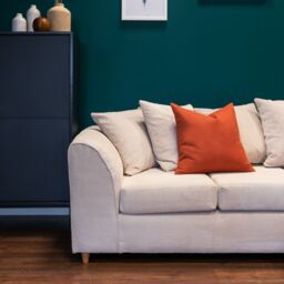 Abakus Direct Jumbo Grid 2 Seater Sofa with Cushions in Grey, Beige or Green - thumbnail 9
