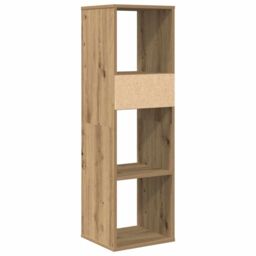 Berkfield Home Book Cabinet Artisan Oak 34x31x112 cm Engineered Wood in Brown - Size: 34 x 31 x 112 cm - thumbnail 6