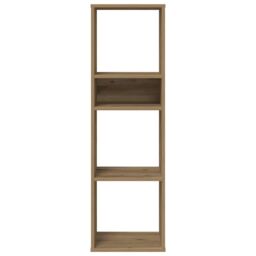 Berkfield Home Book Cabinet Artisan Oak 34x31x112 cm Engineered Wood in Brown - Size: 34 x 31 x 112 cm - thumbnail 4