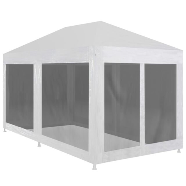 Berkfield Home Party Tent with 6 Mesh Sidewalls 6x3 m in White - image 1