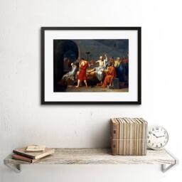 "Artery8 Painting Historic Study Greece David Death Socrates Framed Art Print - Size: W12"" x H16""" - thumbnail 2