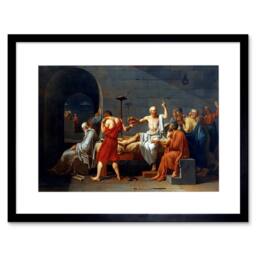 "Artery8 Painting Historic Study Greece David Death Socrates Framed Art Print - Size: W12"" x H16""" - thumbnail 1