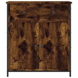Berkfield Home Sideboard Smoked Oak 70x30x80 cm Engineered Wood in Brown - Size: 70 x 30 x 80 cm - thumbnail 6