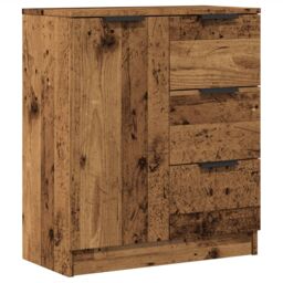 Berkfield Home Sideboard Old Wood 60x30x70 cm Engineered Wood in Brown - Size: 60 x 30 x 70 cm - thumbnail 2