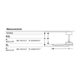 Netlighting Bigwood XL 5 Blade Ceiling Fan Matt White Pine - thumbnail 5