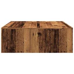 Berkfield Home Sturdy Coffee Table Old Wood 100x100x35 cm Engineered Wood in Brown - Size: 100 x 100 x 35 cm - thumbnail 5